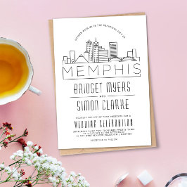 Memphis Wedding | Convite Skyline Estilizado
