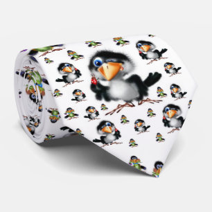 Men Designer Gravatas Bird