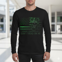 Men’s Tactical Gadsden Skull Long Sleeve T-Shirt