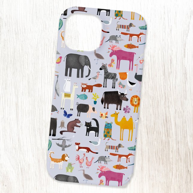 Menagerie animal (Fun animal cell phone case with farm, zoo, safari, forest and jungle animals and pets)