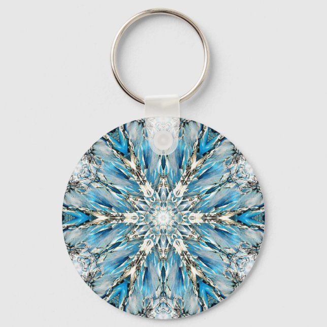 Mendenhall Glacier Mandala Chaveiro (Frente)