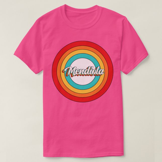 Mendiola Nome Camisa Vintage Círculo Mendiola (Frente do Design)