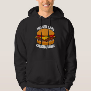 Menina ama Cheeseburger Camisas Burger Tee Women F