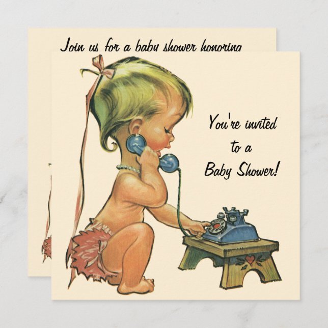 Menina Bonita no Telefone, Convite para Chá de fra (Frente/Verso)