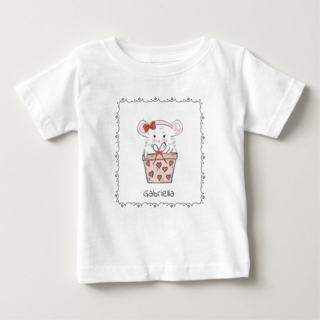 Menina Bonita Nome Hamster Bebê T-Shirt (Frente)