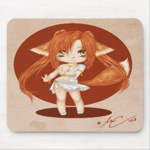 Menina bonito Mousepad do Fox