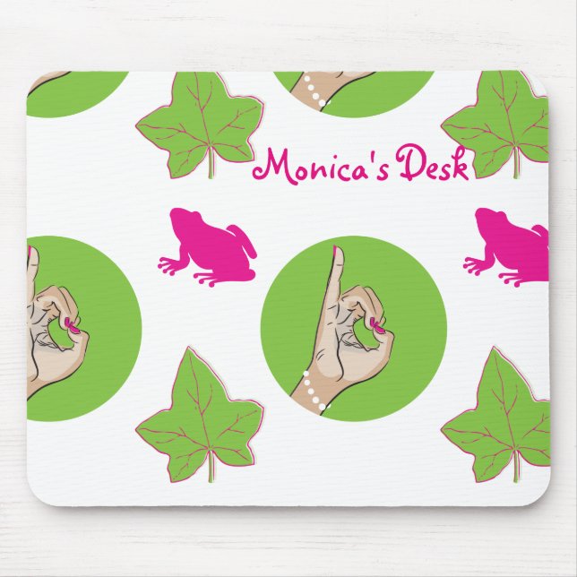 Menina bonito real Mousepad (Frente)