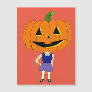 menina chibi da cabeça de abóbora