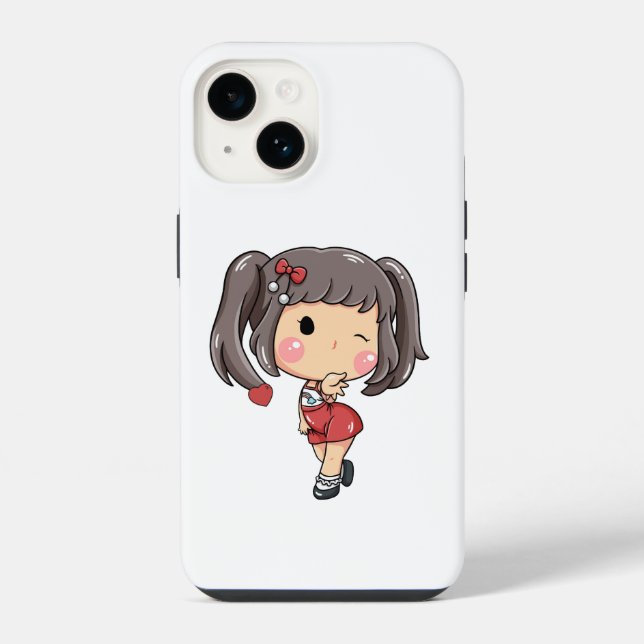 Menina Chibi Fofo Piscando (Verso)