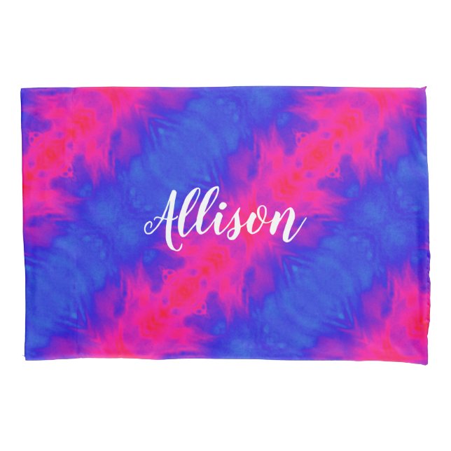 Menina Chic Tie Dye Pink Blue Personalizado (Frente)