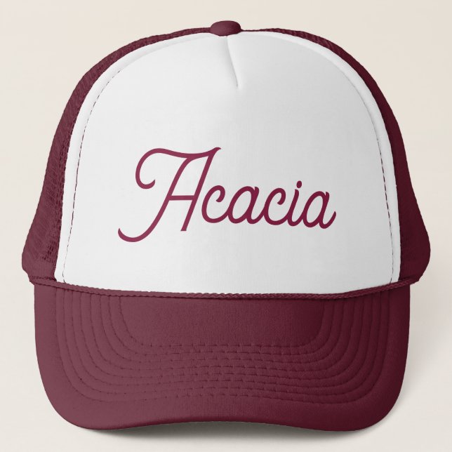 Menina com Chapéu de Acácia Nome Clássico Boné Per (Frente)