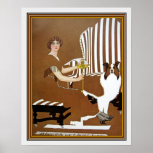 "Menina com impressão de Deco do Collie" pelo Col