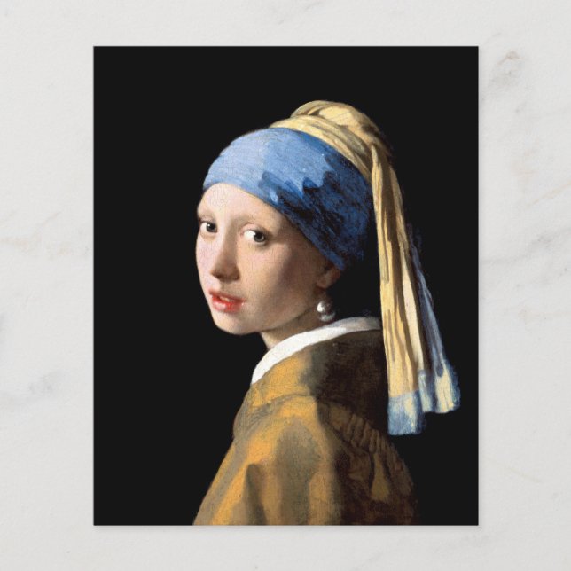 Menina com um Livro Vermeer de Pérolas (Frente)