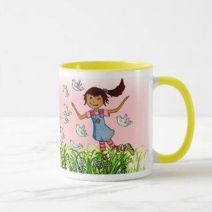 Menina conhecida personalizada neta na caneca do