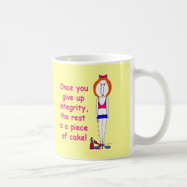 Menina Crabby, irritadiço do redhead com caneca do (Direita)