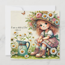 Menina da flor da criança de Deus