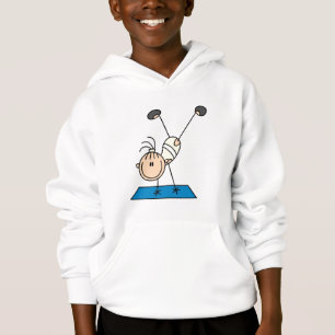 Menina da vara que faz o camiseta e os presentes