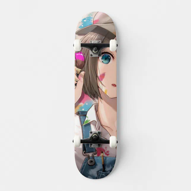 Menina de Anime no skate, skate de Menina de Anime