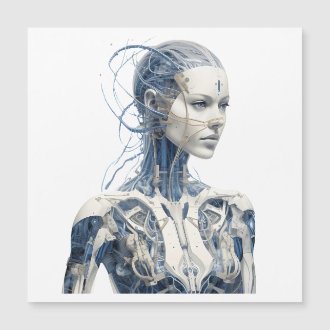 Menina de ciborgue de ficção científica moderna (Frente)