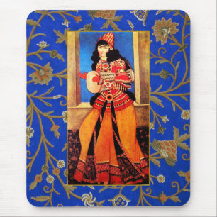 Menina de dança persa. Presente Mousepad do desig