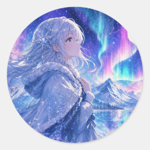 Menina de Inverno Aurora Adesivo
