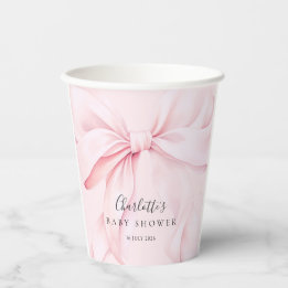 Menina de Laço Rosa Chá de Bebê