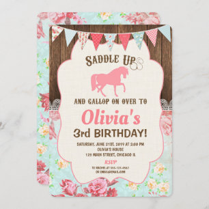 Menina do convite do aniversário da vaqueira do