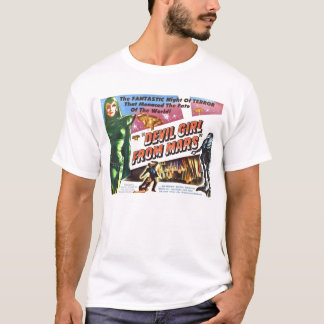 Menina do diabo do t-shirt de Marte