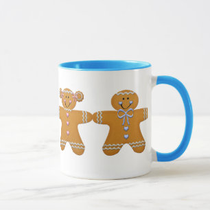 Menina do pão-de-espécie & caneca do menino