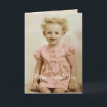 Menina do vintage no cartão cor-de-rosa do dia das<br><div class="desc">Uma foto tão doce dos anos 30 - Gloria pequena Joanne do vintage em seus ondas de Shirley Temple e vestido cor-de-rosa:-)</div>