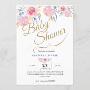 Menina dos convites para o chá de bebê do Elegante