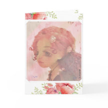 Menina dos Olhos Grandes - Cartão de Aniversário S