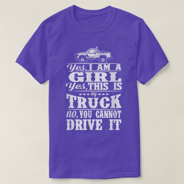 Menina e camiseta do caminhão - Camisas da Garota  (Frente do Design)