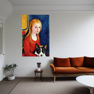 Menina e cão   AI Art Poster