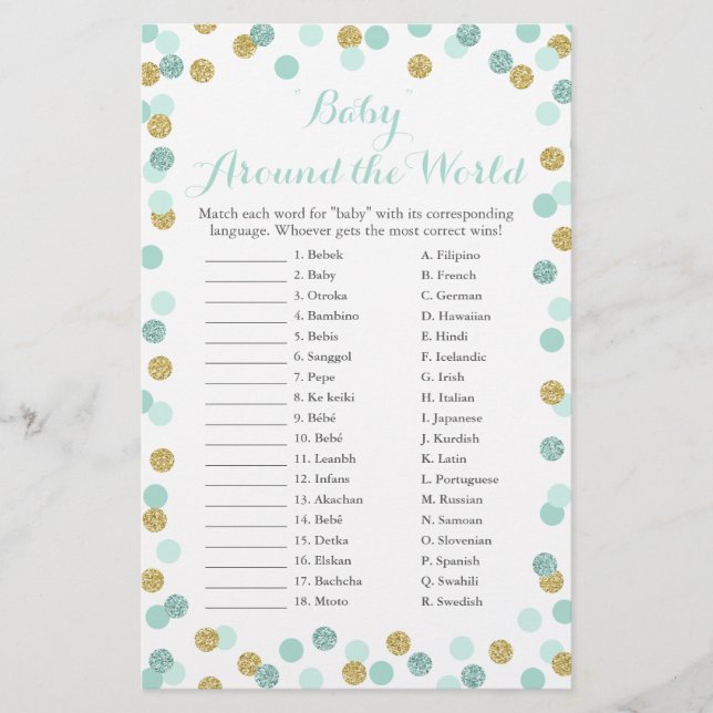Menina e Dourado Bebê ao redor do jogo de tradução (Frente)