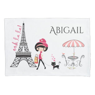 Menina e Torre Eiffel Personalizada em Paris