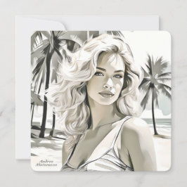 Menina elegante em preto e branco