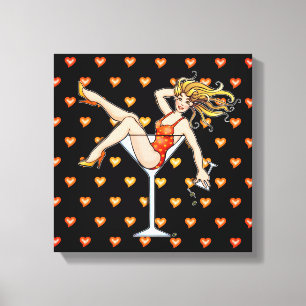 MENINA em umas canvas DE VIDRO da galeria de