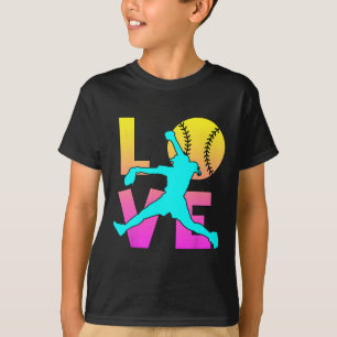 Menina Eu Amo Camiseta Macia Crianças Adolescente