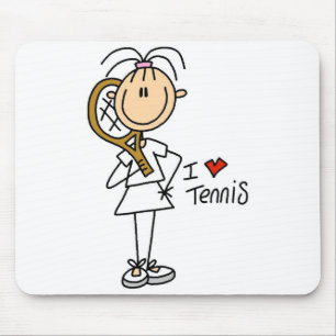 Menina eu amo o tênis Mousepad