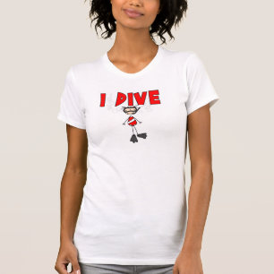 Menina eu mergulho t-shirt e presentes