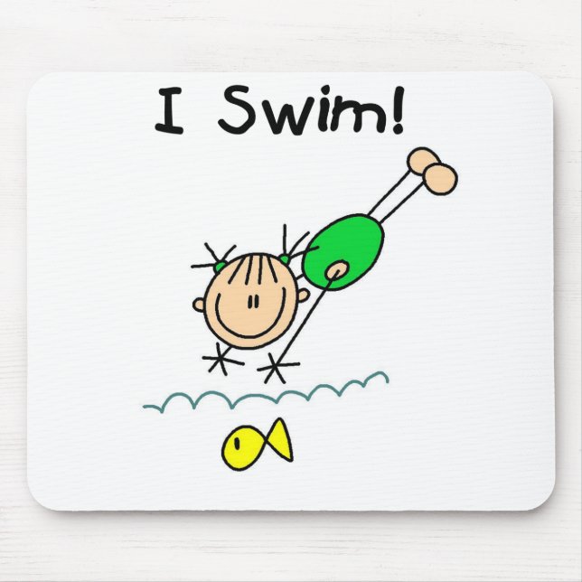 Menina eu nado Mousepad (Frente)