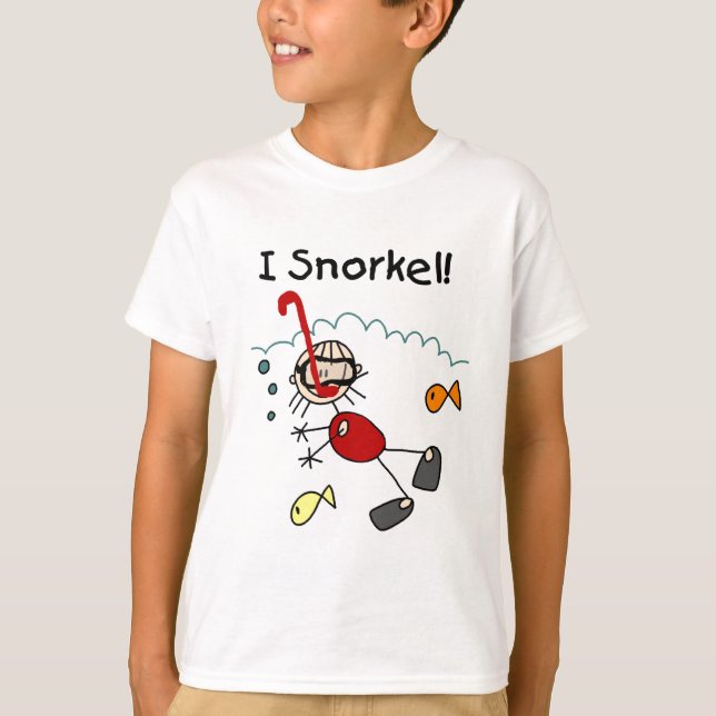 Menina eu Snorkel t-shirt e presentes (Frente)