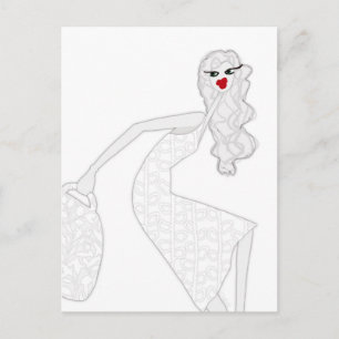 Menina Feliz Dançando Glam Cartão Postal para Colo