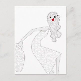 Menina Feliz Dançando Glam Cartão Postal para Colo