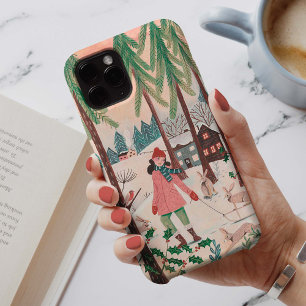 Menina Fofo no Balanço Rosa Verde Ilustrado