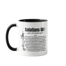 Menina Gálatas Caneca de Café de Duas Cores 330ml