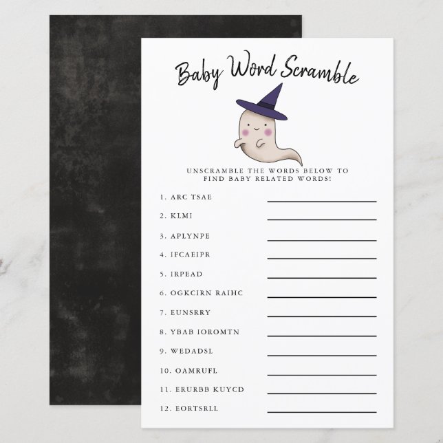 Menina Ghost Namorada Jogo de Palavras (Frente/Verso)