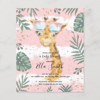 Menina Giraffe - chá de fraldas minky