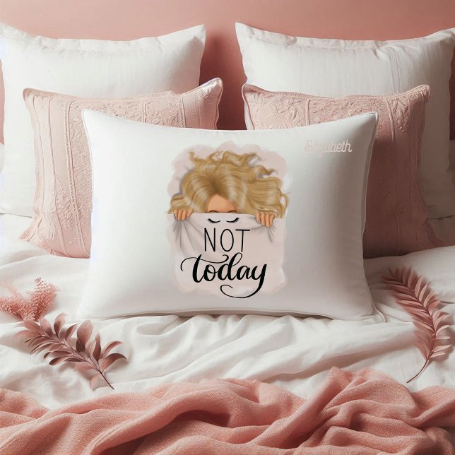 Menina Loira Potente Dormente Jovem Loira (Blonde Girl Power Sleepy Young Blonde Woman Pillow Case)